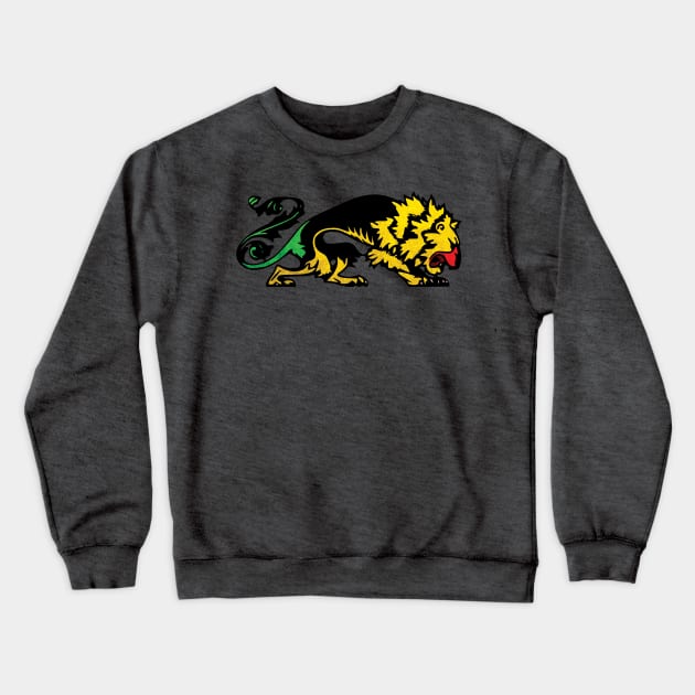 Heraldic Reggae Lion Crewneck Sweatshirt by ddtk